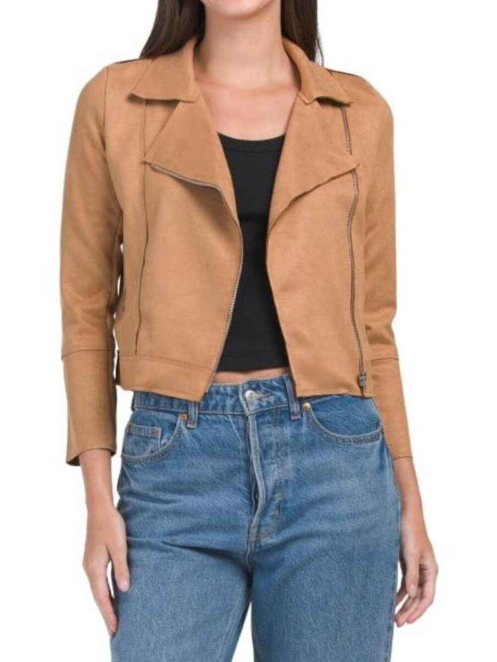 VENTI Faux Suede Moto Jacket